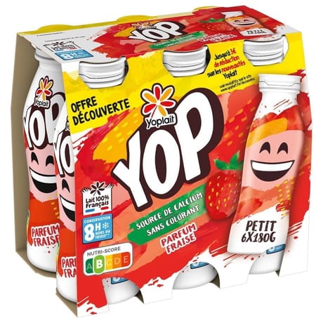 Petit yop aromatisé fraise 6x180g offre découverte