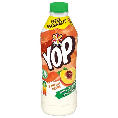 Yop aromatisé pêche 850g offre découverte