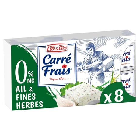Carré Frais 0% ail & fines herbes 8 portions 200g