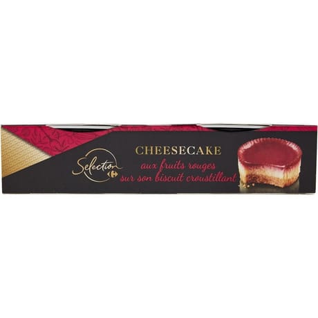 Carrefour sélection cheesecake aux fruits rouges 2x80g
