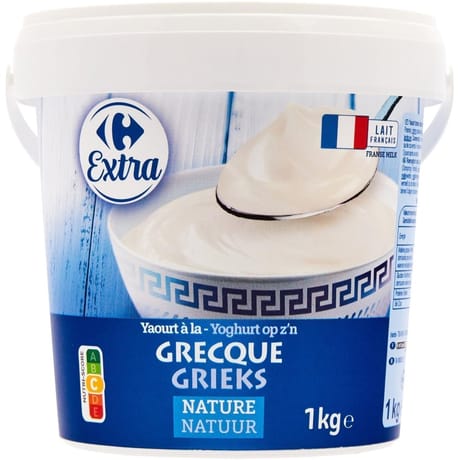 Carrefour extra yaourt à la grecque nature 1kg