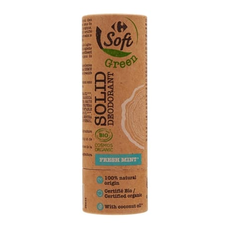 Carrefour soft déodorant solide bio 50g