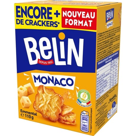 Belin crackers monaco emmental 110g