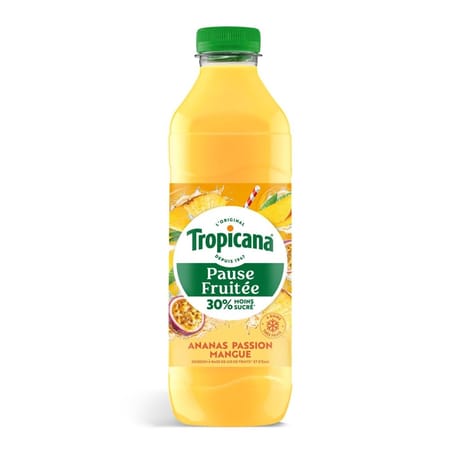 Tropicana boisson pause fruitée anans passion mange 1l pet