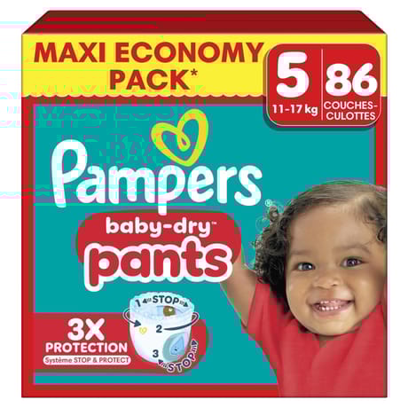 Pampers baby dry pants couches culottes 5 maxi x86