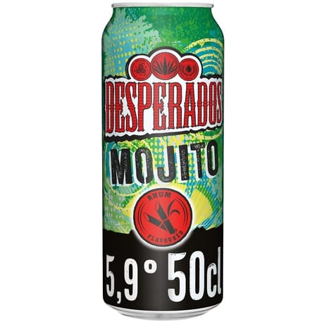 Desperados mojito bière aromatisée téquila, menthe, citron 50cl 5.9%vol