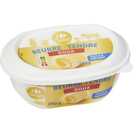 Carrefour classic beurre tendre doux 250g