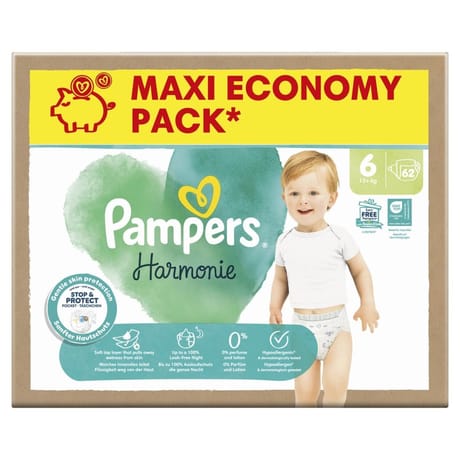 Pampers harmonie maxi couche taille 6-13 kg x62