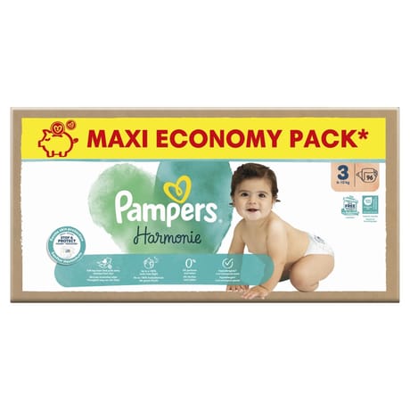 Pampers harmonie couches maxi t3-6-10 kg x96