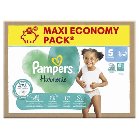 Pampers harmonie maxi couche taille 5 11-16 kg x70