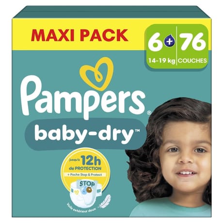 Pampers baby dry maxi couches t6+ 14/19 kgx76