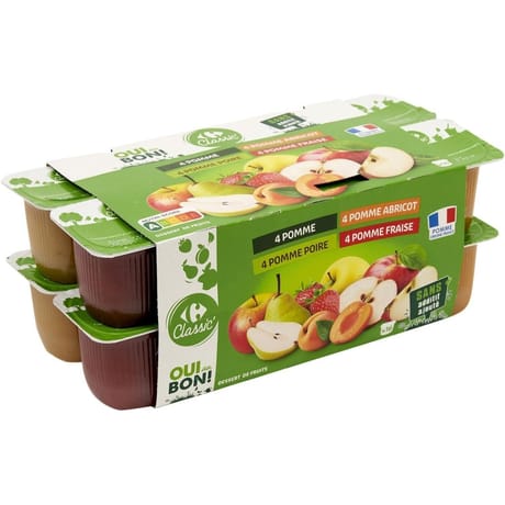 Carrefour classic desserts de fruits 16X100g