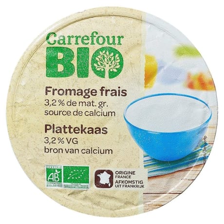 Carrefour bio fromage frais nature 20% mg 500g
