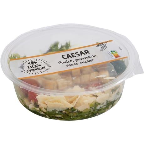 Carrefour bon appetit salade caesar poulet, parmesan sauce caesar 250g