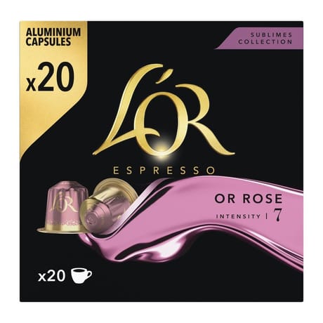 Espresso café en capsules or rose x20 (intensité 7) - 104g