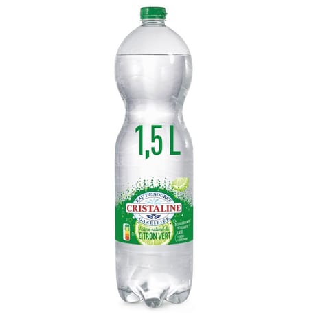 Cristaline eau aromatisée gazeuse citron vert 1.5L