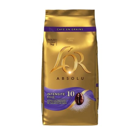 L'or absolu café en grains intensité 10 1000g