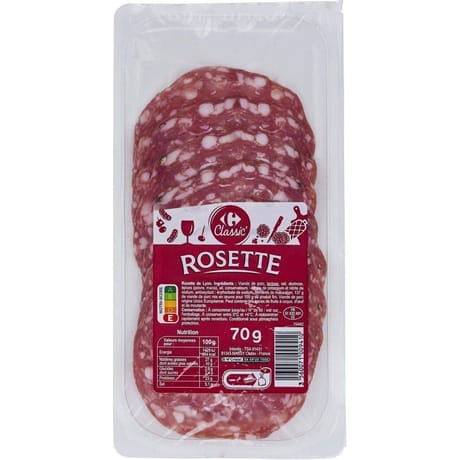 Carrefour classic rosette de Lyon 8 tranches 70g