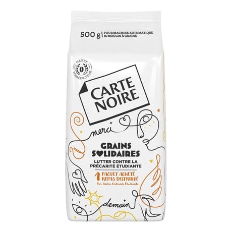 Carte noire café grains solidaires pur arabica 500g