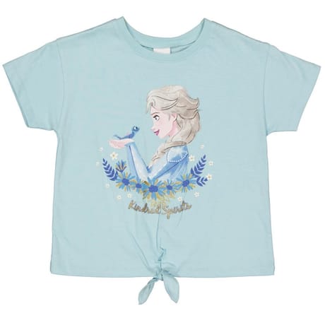 Tee shirt noué frozen ELSA FOND CIEL 4 ANS