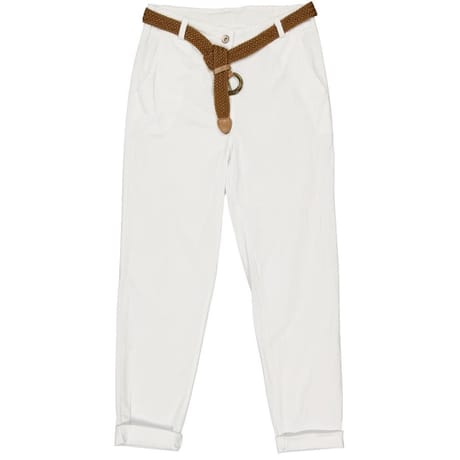 Pantalon toile femme BLANC T38