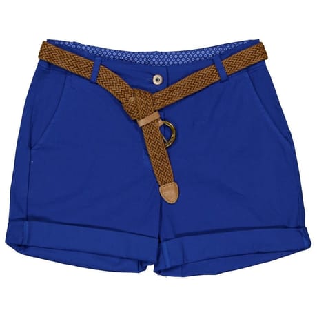 Short toile femme BLEU T46