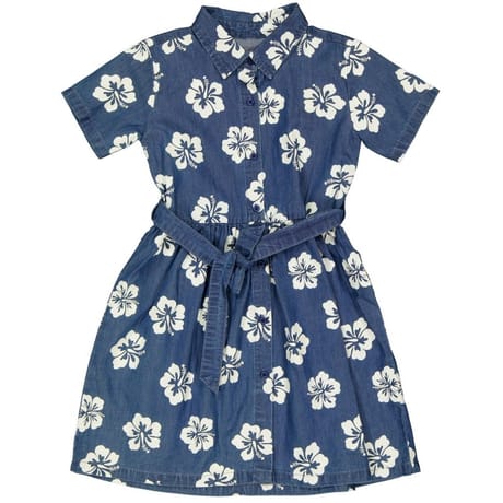 Robe manches courtes PRINT DENIM 14 ANS