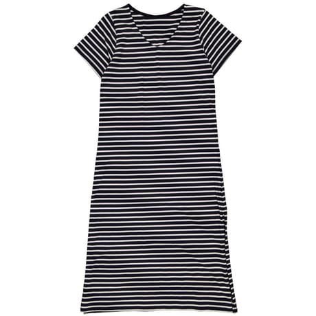 Robe longue sans manches NAVY/ WHITE STRIPES T50/52