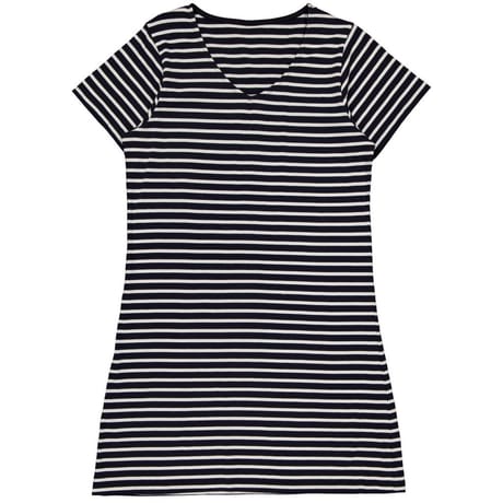 Robe courte sans manches NAVY/ WHITE STRIPES T50/52