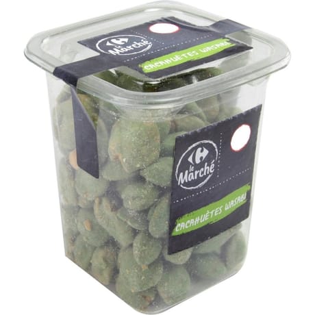 Cacahuètes enrobées au wasabi 160g Carrefour le marché