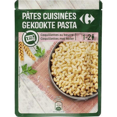 Carrefour pâtes cuisinées coquillettes au beurre 200g