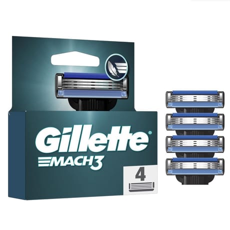 Gilette mach3 recharges de lames de rasoir pour homme x4