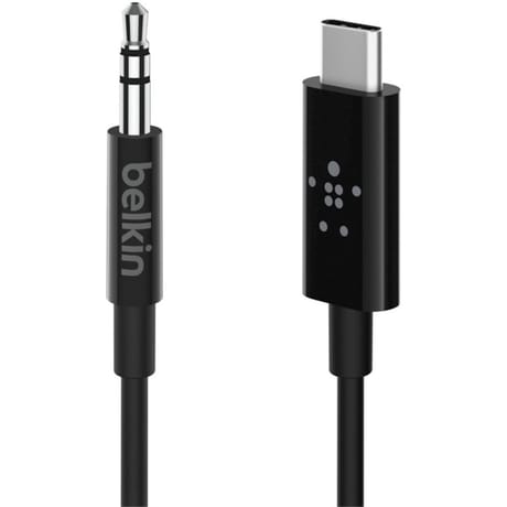 Belkin Câble audio 3,5mm avec connecteur USB-C  90cm ROCKSTAR  noir BELKCABAUDUSBC