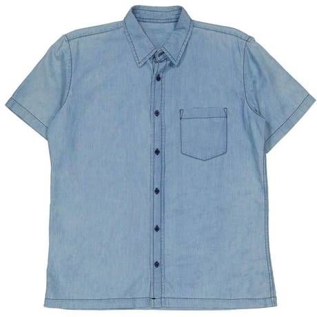 Chemise manches courtes denim BLEU XXL