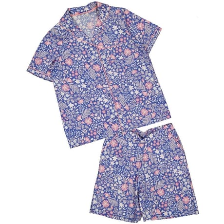 Pyjama court femme BLUE FLOWERS AOP T50/52