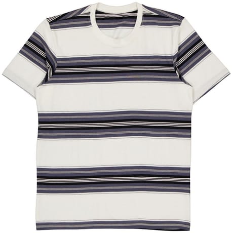 Tee shirt rayures jacquard ECRU/MARINE M