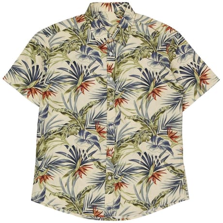 Chemise manches courtes aop fleurs BEIGE AOP M