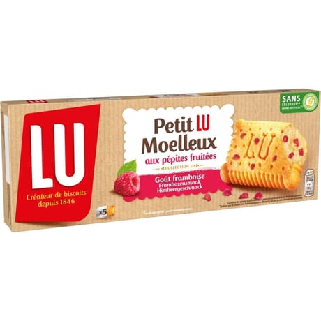 Petit lu moelleux framboise 140g