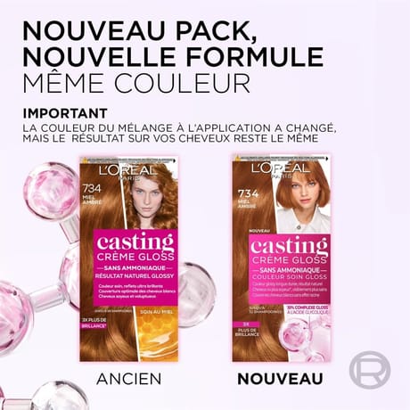 Casting crème gloss coloration 734 miel ambré