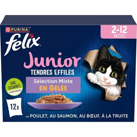 Felix tendres effilés junior 12x85g - 1020g