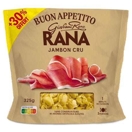 Rana cappellletti jambon cru + 30% offert 325g