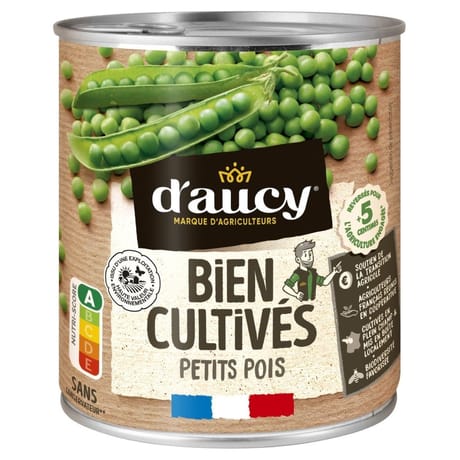 D'aucy petits pois bien cultivés 530g