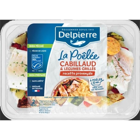 Poelée de cabillaud et legumes grillés 350g delpierre