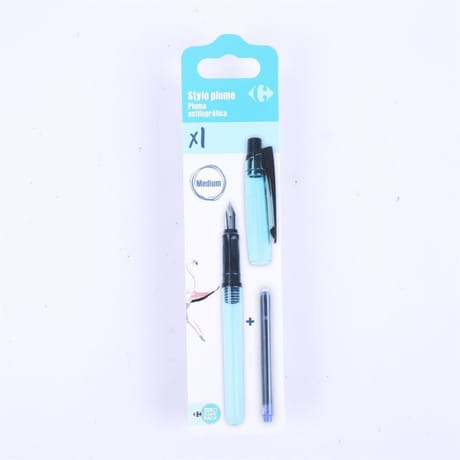 Carrefour stylo plume + cartouche