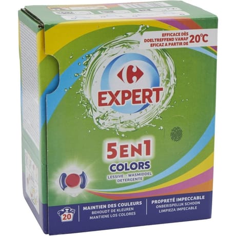 Carrefour expert lessive doses 5 en 1 Colors x20