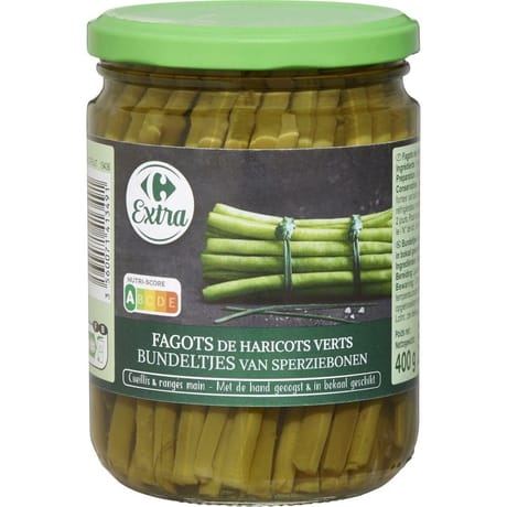 Carrefour extra fagots de haricots verts 220g