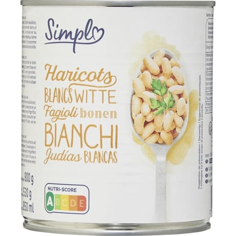 Simpl Haricots blanc 530G/850 ml