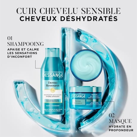 Dessange dermo ressource shampooing 250ml x 2