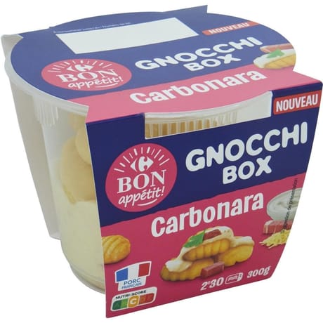 Carrefour bon appétit box gnocchi carbonara 300g