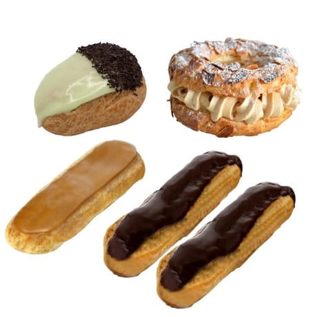 Pâte à choux assortis x4+1
